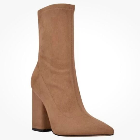 Revolve Marc Fisher LTD Larry Vegan Suede Leather Pointed Toe Ankle Boots NWOT - Picture 1 of 10